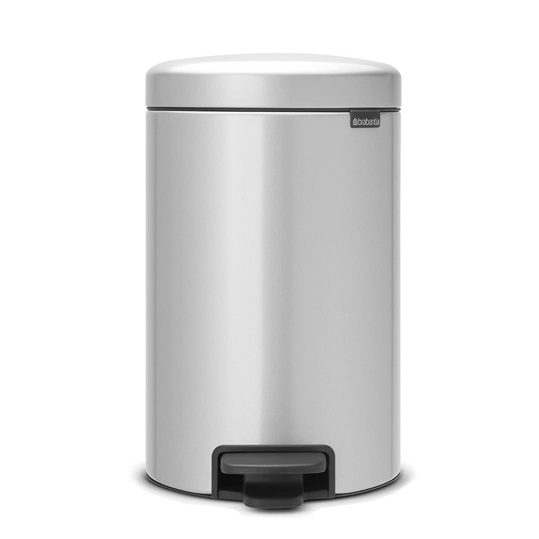 Brabantia NewIcon Metallic Grey Pedal Bin - 12L Size