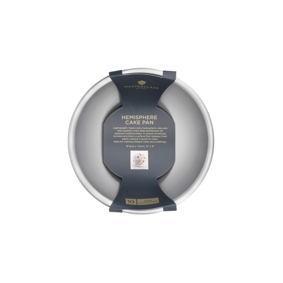 MasterClass Silver Anodised Hemisphere Cake Pan - 15cm