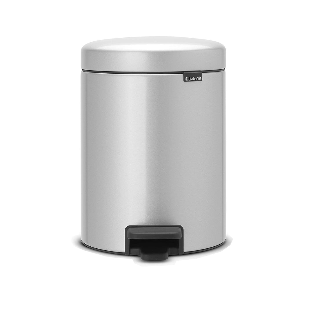 Brabantia NewIcon Metallic Grey Pedal Bin - 5L Size