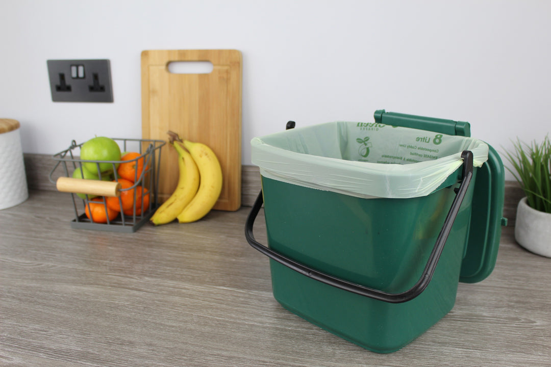 8L Green Giraffe Compostable Kitchen Caddy Liners