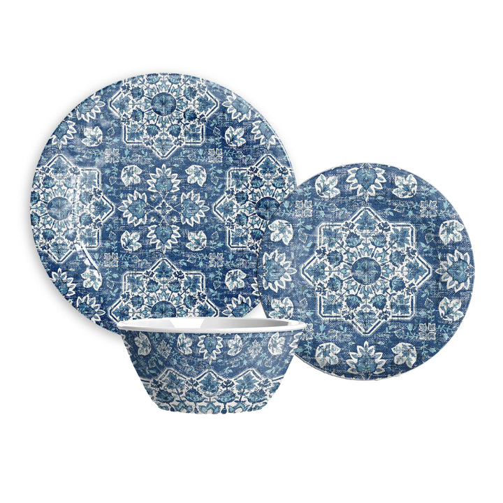 Atlantic Blue Melamine Dinnerware Set