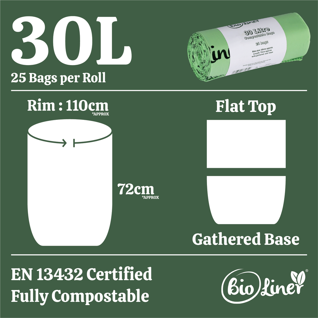 30L BioLiner Compostable Kerbside Caddy Liners
