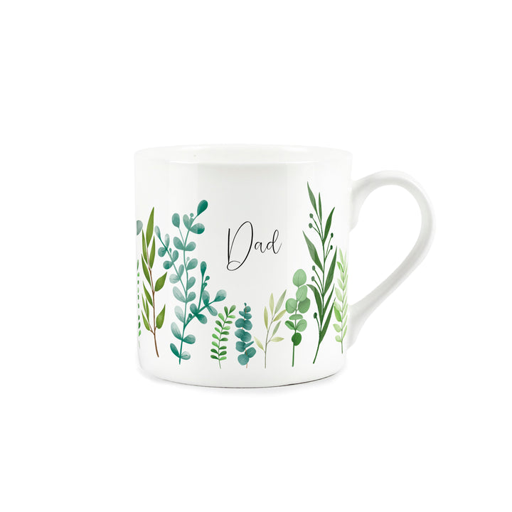 Purely Home Green Foliage Bone China Mug - For Him