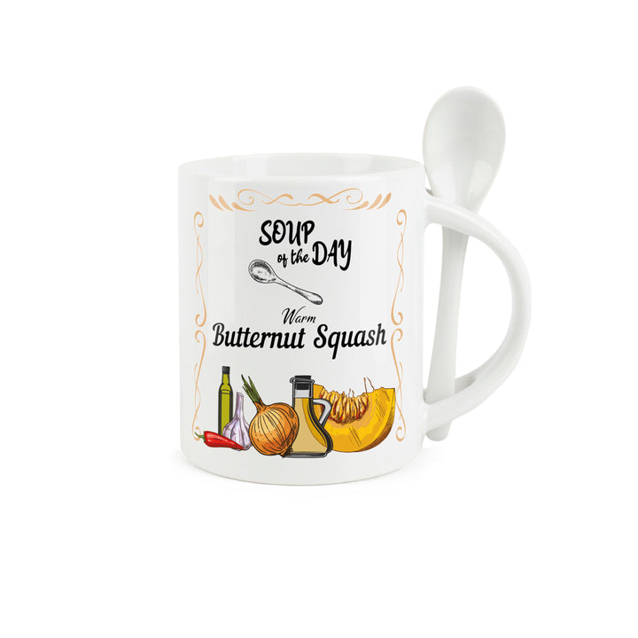 Purely Home Soup of the Day Ceramic Mug With Spoon