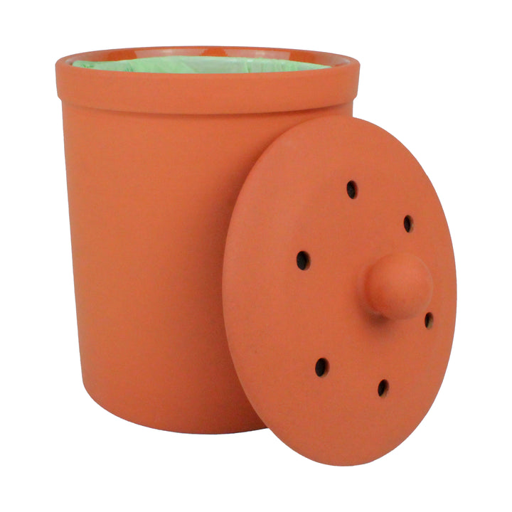 Chetnole Full Terracotta Compost Caddy