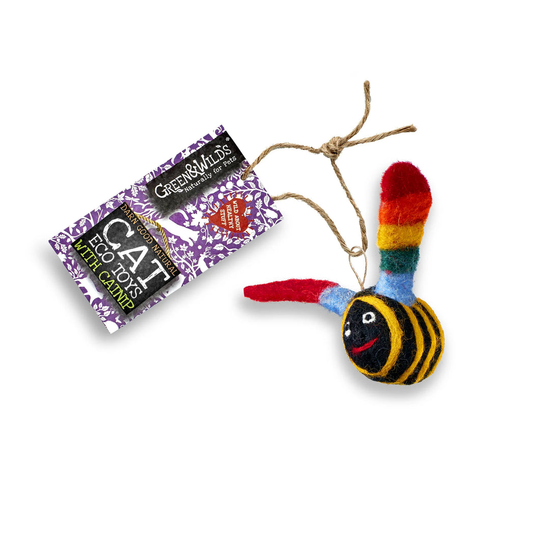 Green & Wilds Eco Cat Toy with Catnip - Buzz Bee