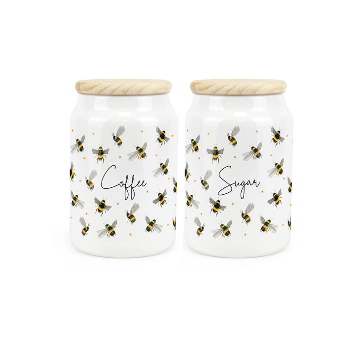 Purely Home Scattered Bees Ceramic Kitchen Canister Sets