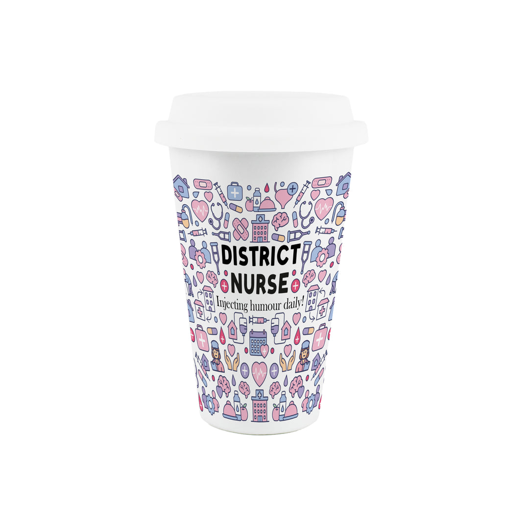 Purely Home District Nurse Ceramic Travel Mug