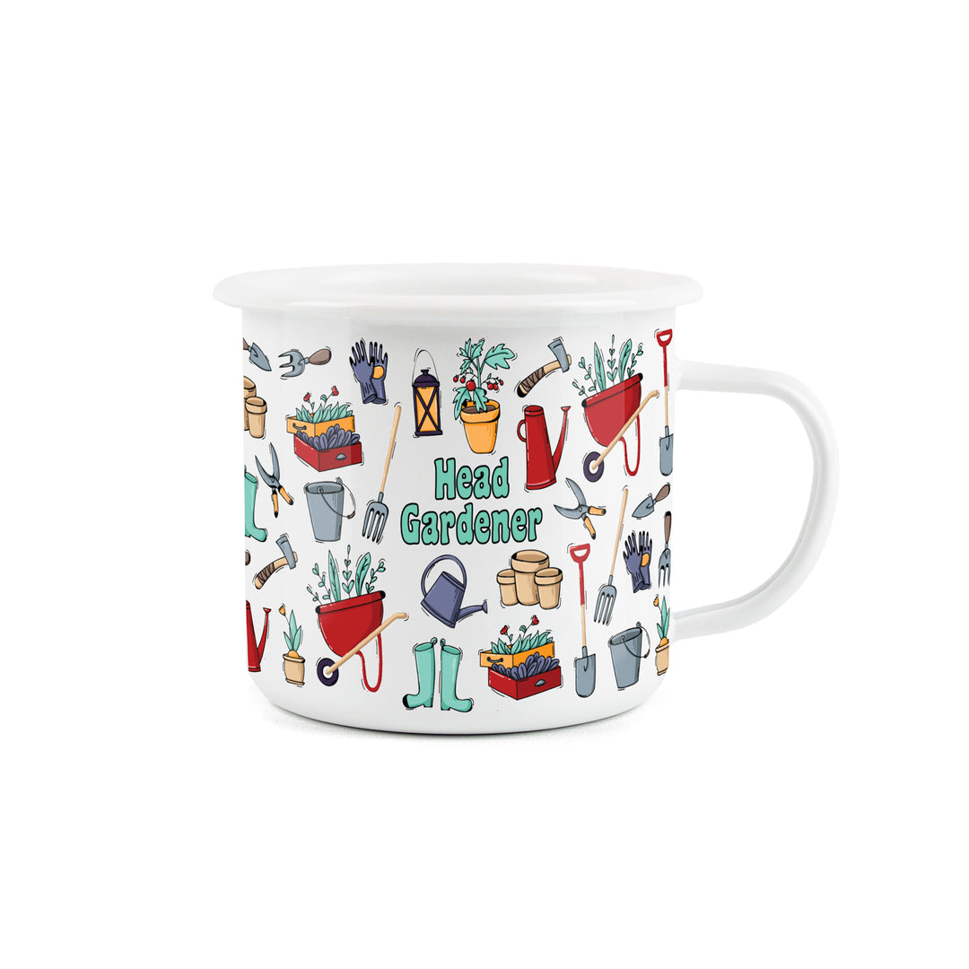 Purely Home Red Wheelbarrows Enamel Mug