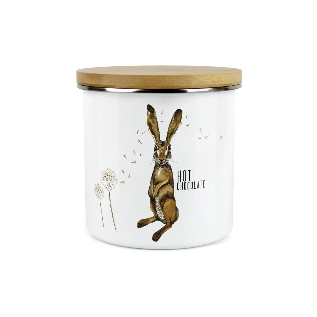 Purely Home Hare & Dandelions Enamel Kitchen Canisters