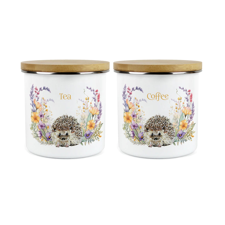 Purely Home Harriet Hedgehog Enamel Kitchen Canister Sets
