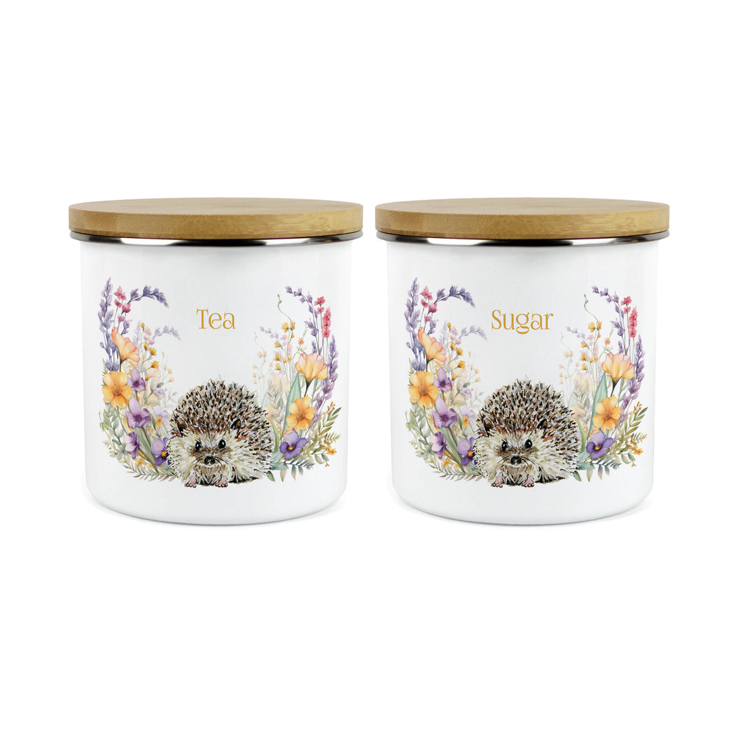 Purely Home Harriet Hedgehog Enamel Kitchen Canister Sets