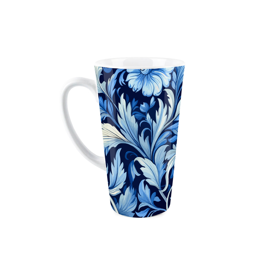 Purely Home Greek Floral Ceramic Latte Mugs