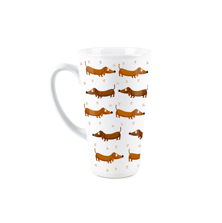 Purely Home Cartoon Dachshunds Ceramic Latte Mug