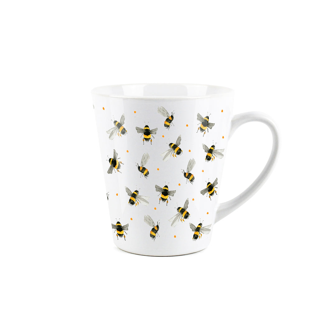 Purely Home Scattered Bees Ceramic Latte Mugs