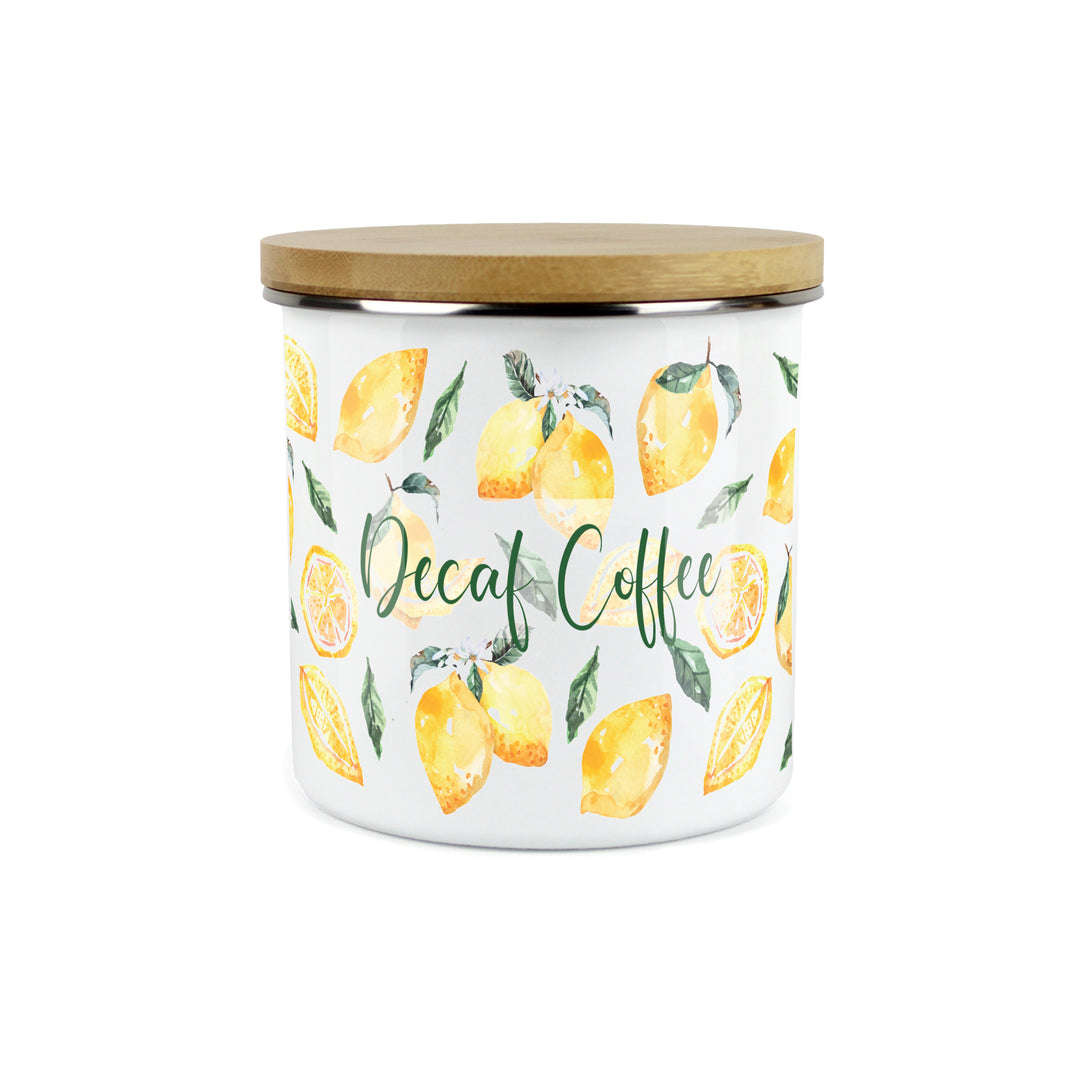 Purely Home Lemons Enamel Kitchen Canisters