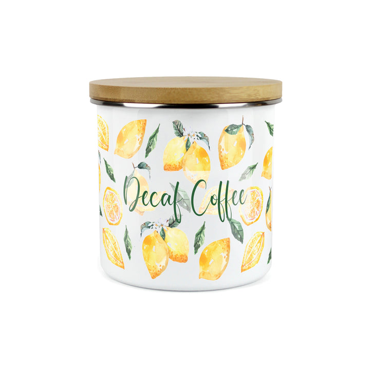 Purely Home Lemons Enamel Kitchen Canisters
