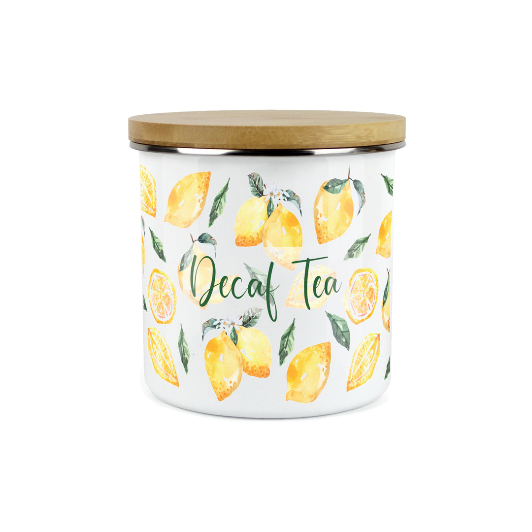 Purely Home Lemons Enamel Kitchen Canisters