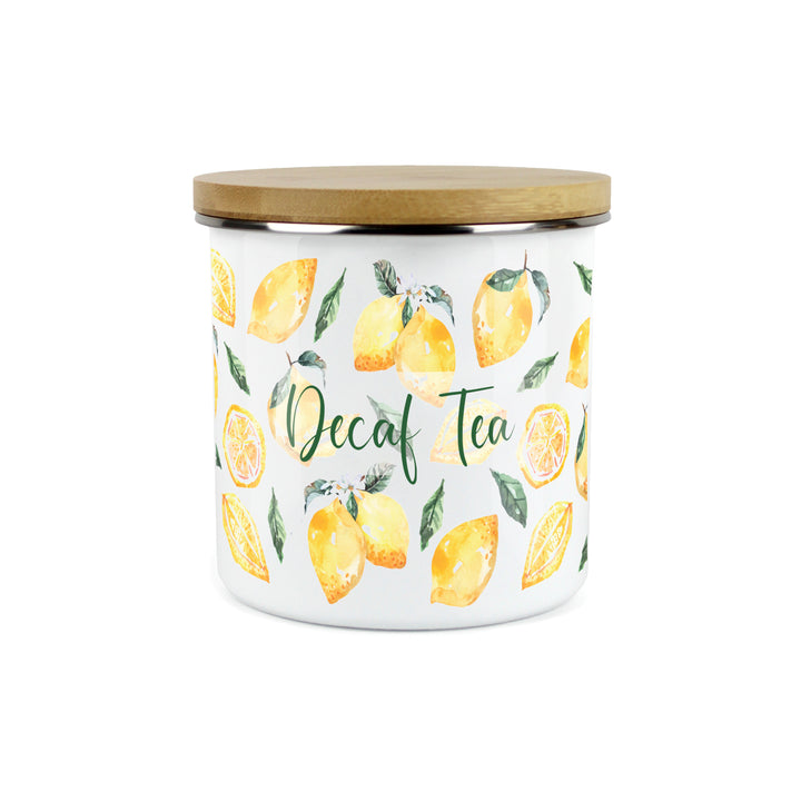 Purely Home Lemons Enamel Kitchen Canisters