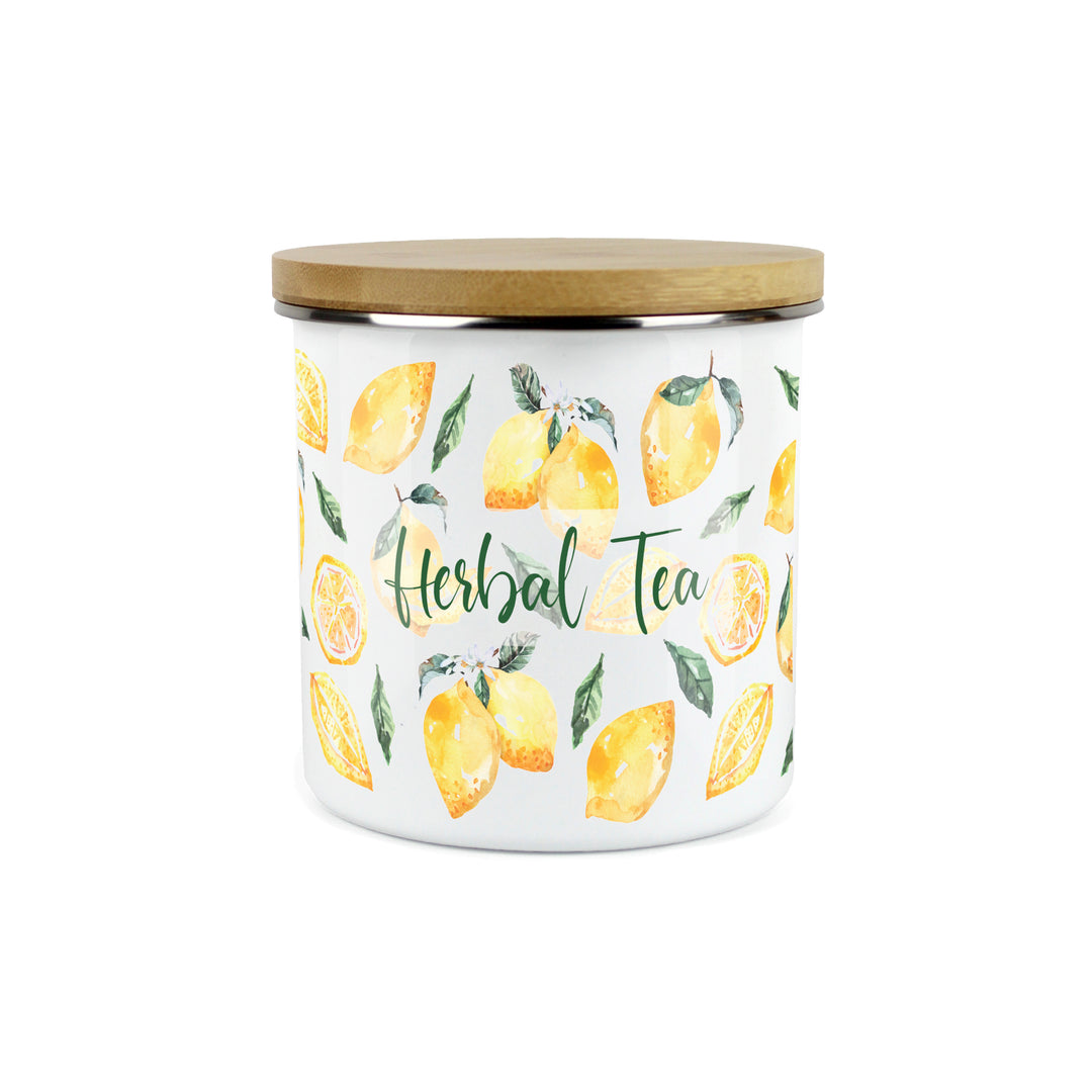 Purely Home Lemons Enamel Kitchen Canisters
