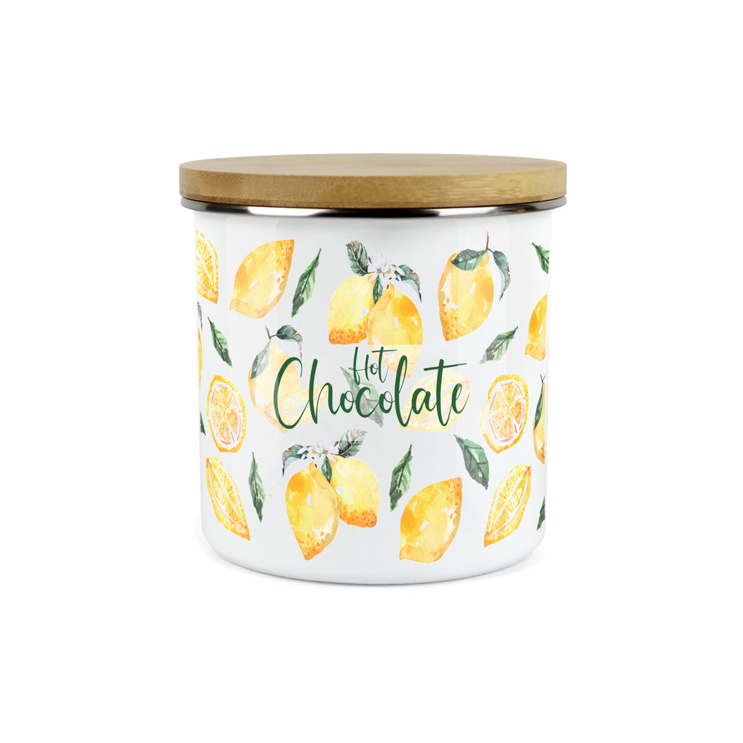 Purely Home Lemons Enamel Kitchen Canisters