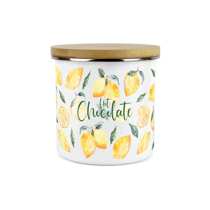 Purely Home Lemons Enamel Kitchen Canisters