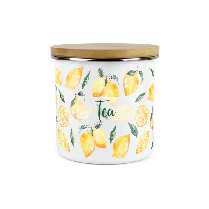 Purely Home Lemons Enamel Kitchen Canisters