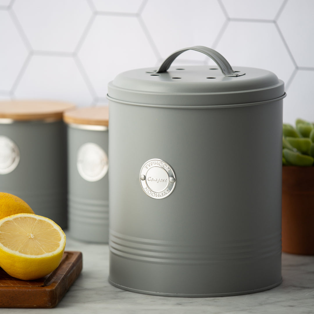 Typhoon Living Grey Compost Caddy