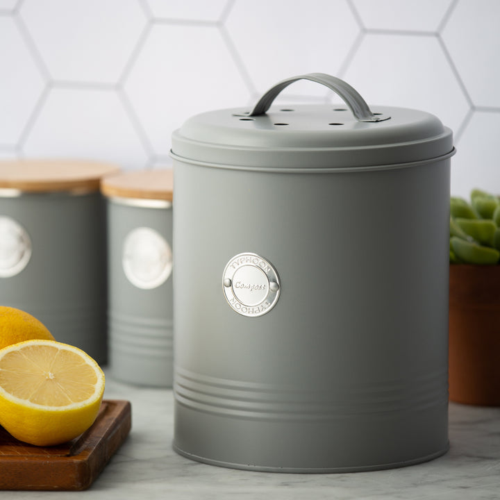 Typhoon Living Grey Compost Caddy