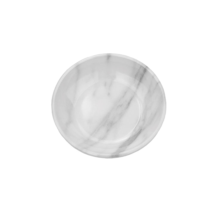 Carrara Marble Melamine Medium Pet Bowl & Saucer Set