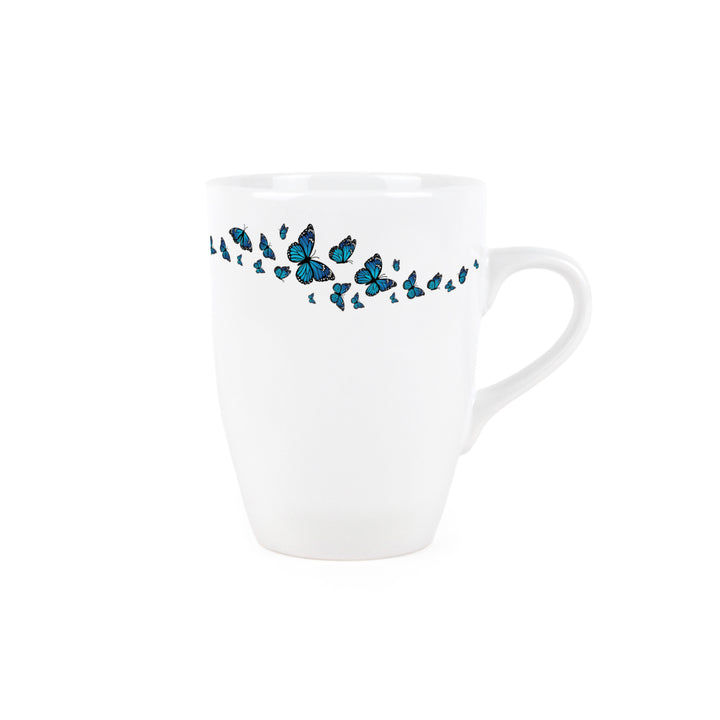 Purely Home Colourful Butterflies Ceramic Mugs