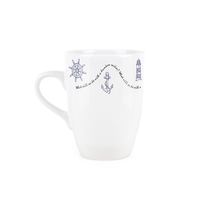 Purely Home Nautical Ceramic Mug