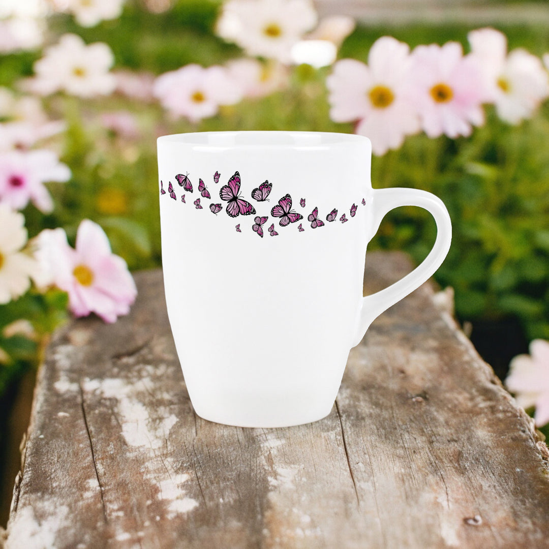 Purely Home Colourful Butterflies Ceramic Mugs