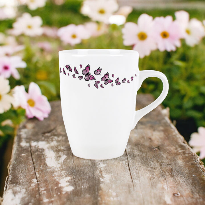 Purely Home Colourful Butterflies Ceramic Mugs