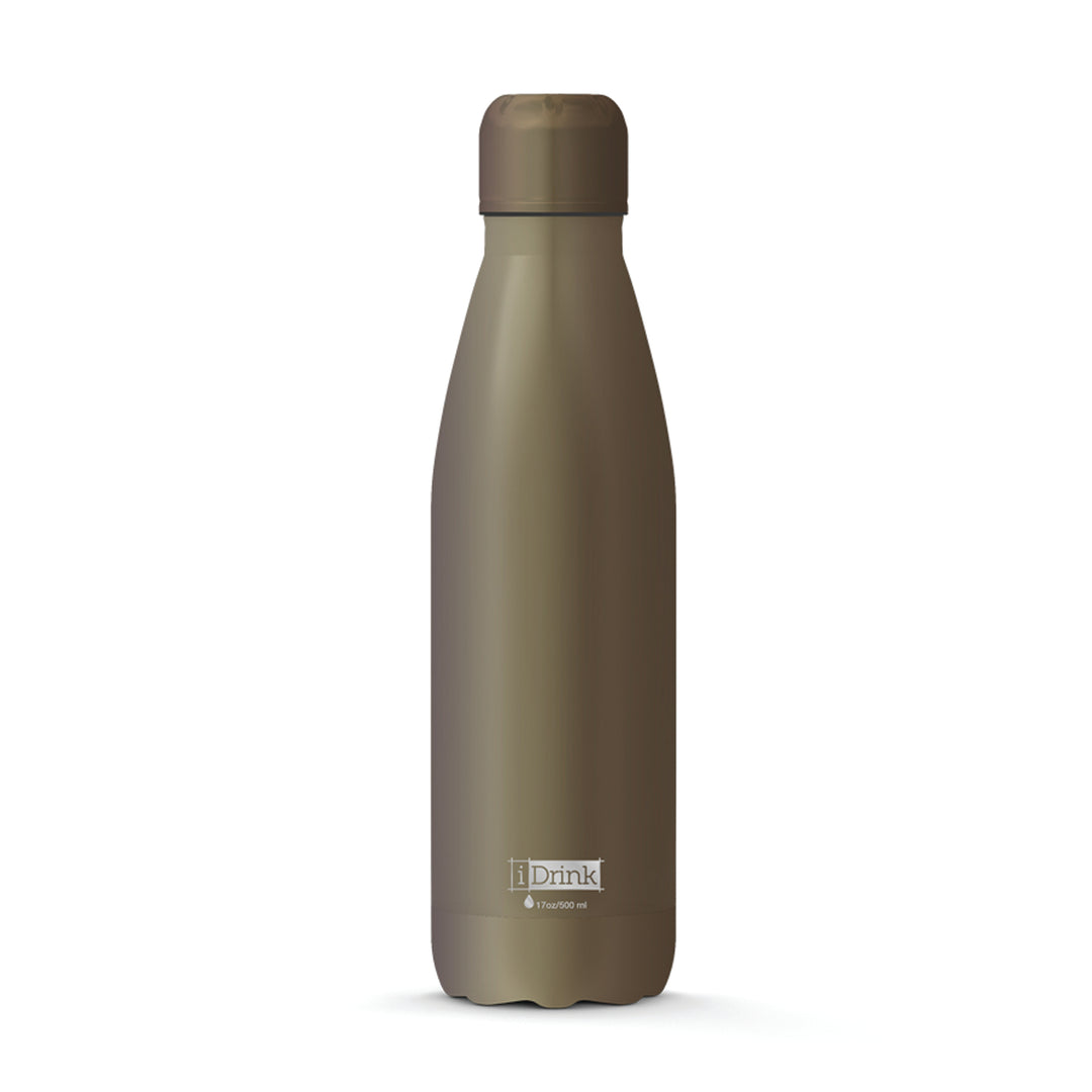 iDrink Insulated Stainless Steel Bottle - Metallic Grey