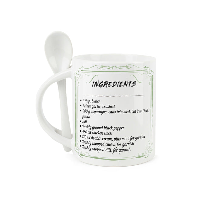 Purely Home Soup of the Day Ceramic Mug With Spoon