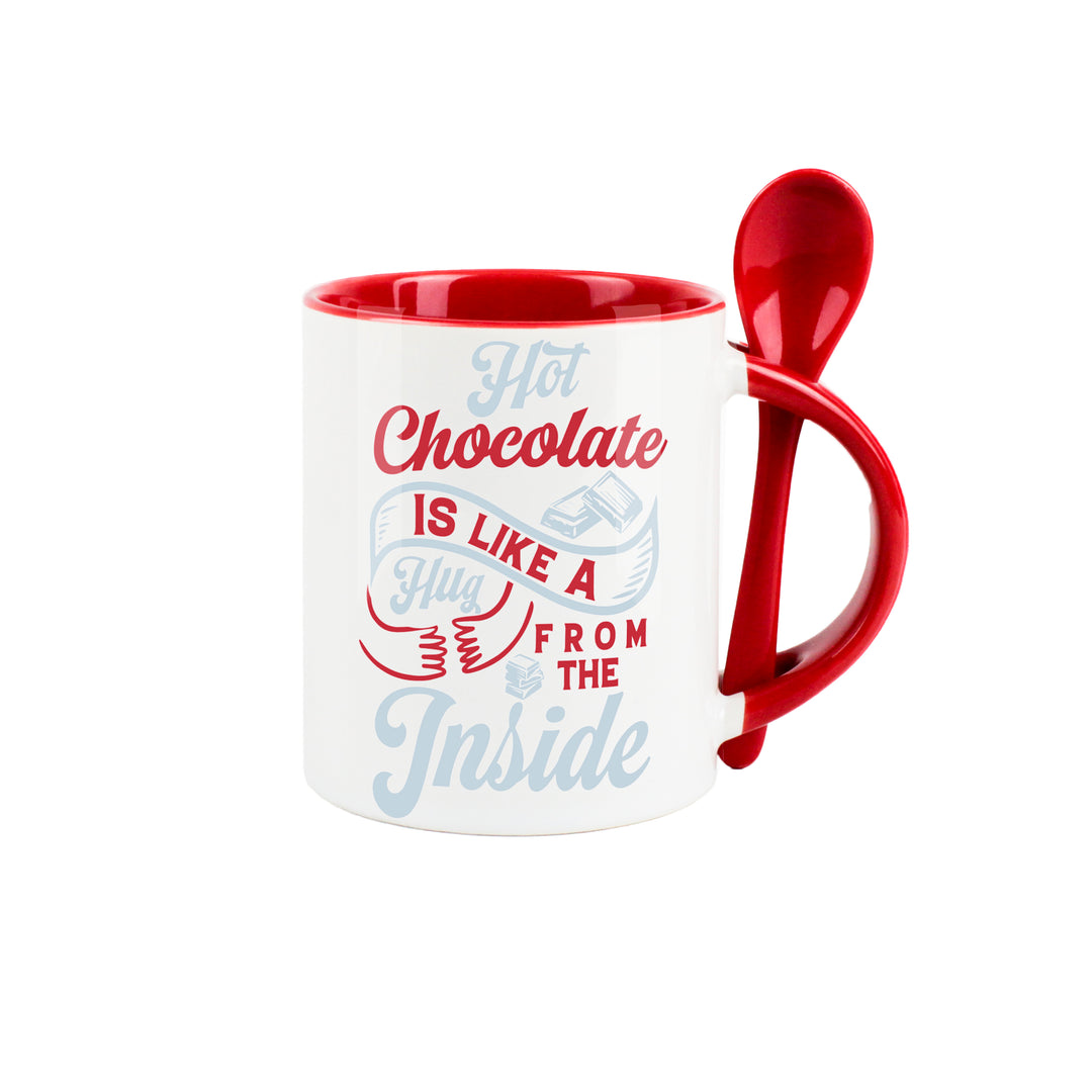 Purely Home Hot Chocolate Hug Ceramic Mug With Spoon