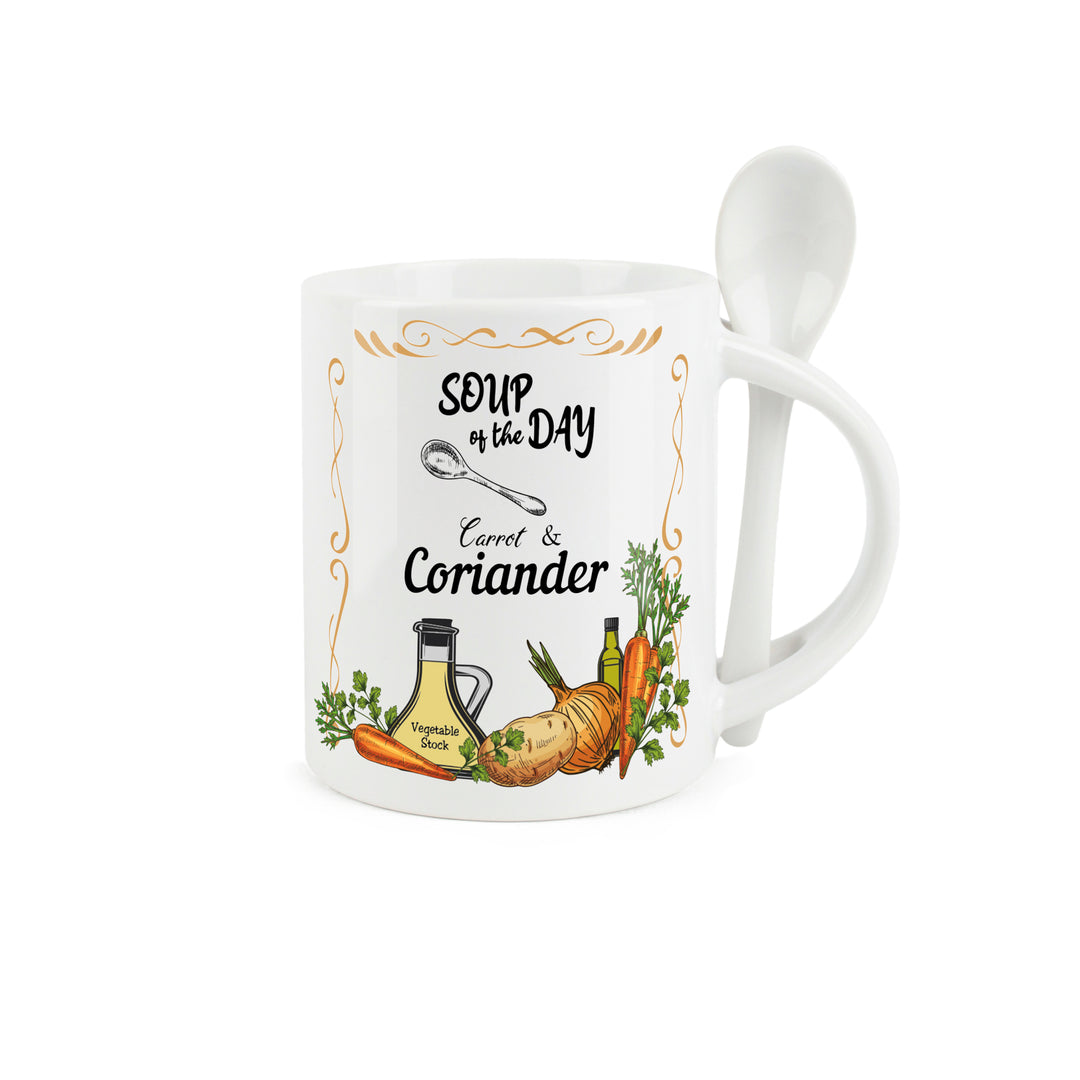 Purely Home Soup of the Day Ceramic Mug With Spoon