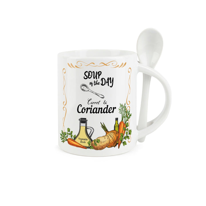 Purely Home Soup of the Day Ceramic Mug With Spoon