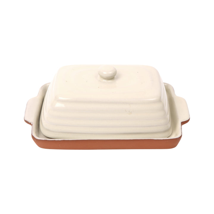 Dexam Porto Terracotta Butter Dish - Stone