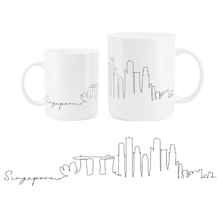 Purely Home City Skyline Bone China Mugs
