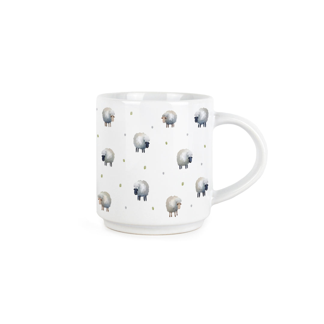 Purely Home Spring Sheep Stacking Mugs Set