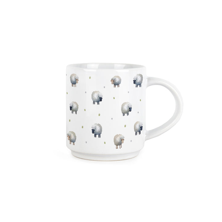 Purely Home Spring Sheep Stacking Mugs Set