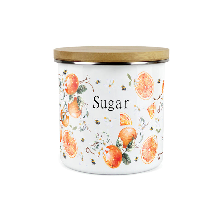 Purely Home Tangerines Enamel Kitchen Canisters