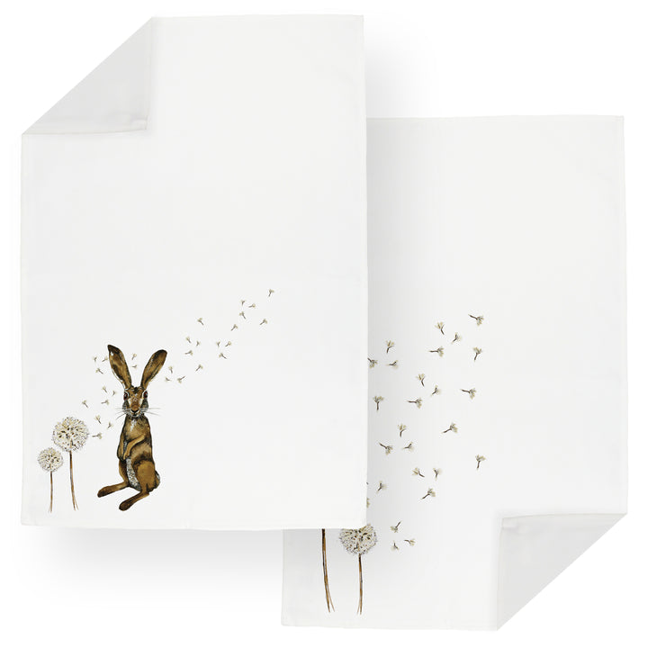 Purely Home Hare & Dandelions Tea Towels