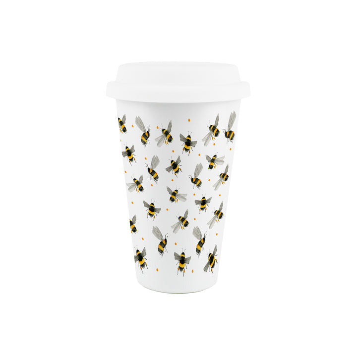 Purely Home Scattered Bees Ceramic Travel Mug