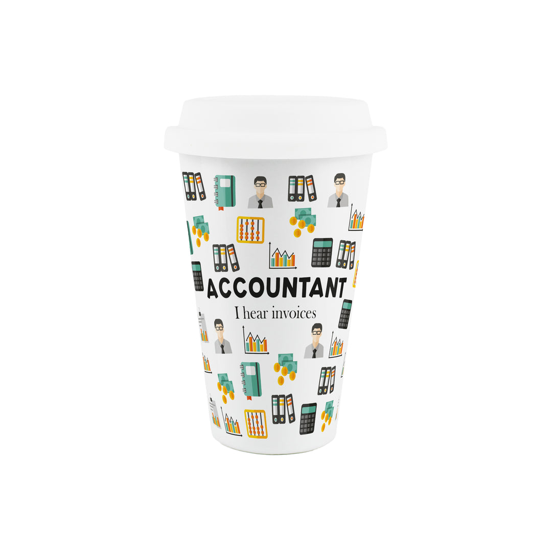 Purely Home Accountant Ceramic Travel Mug