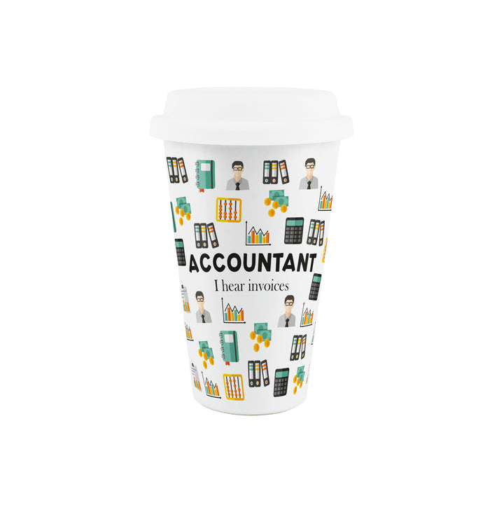 Purely Home Accountant Ceramic Travel Mug