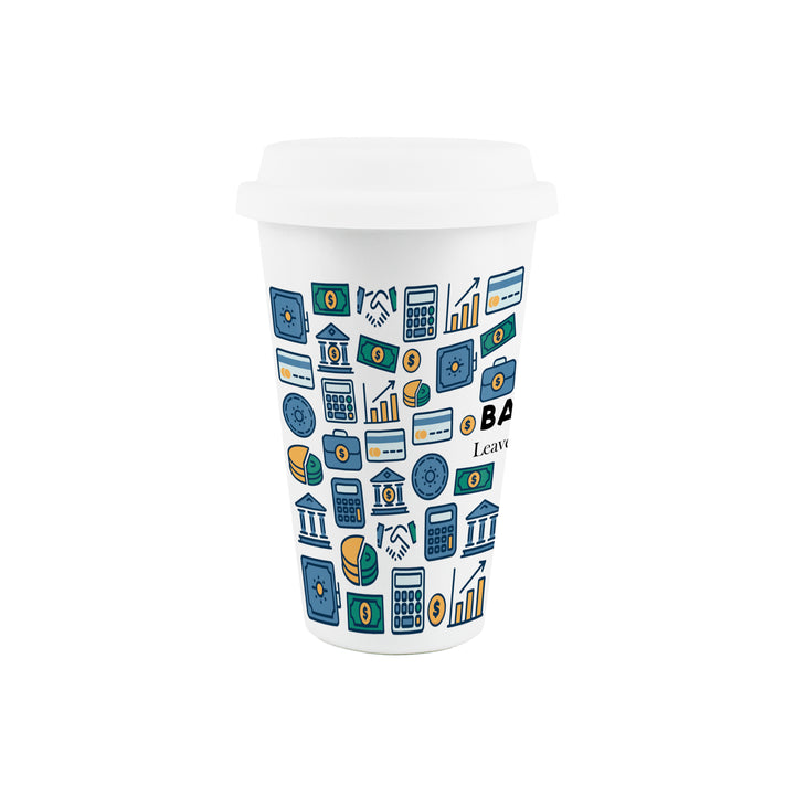 Purely Home Banker Ceramic Travel Mug