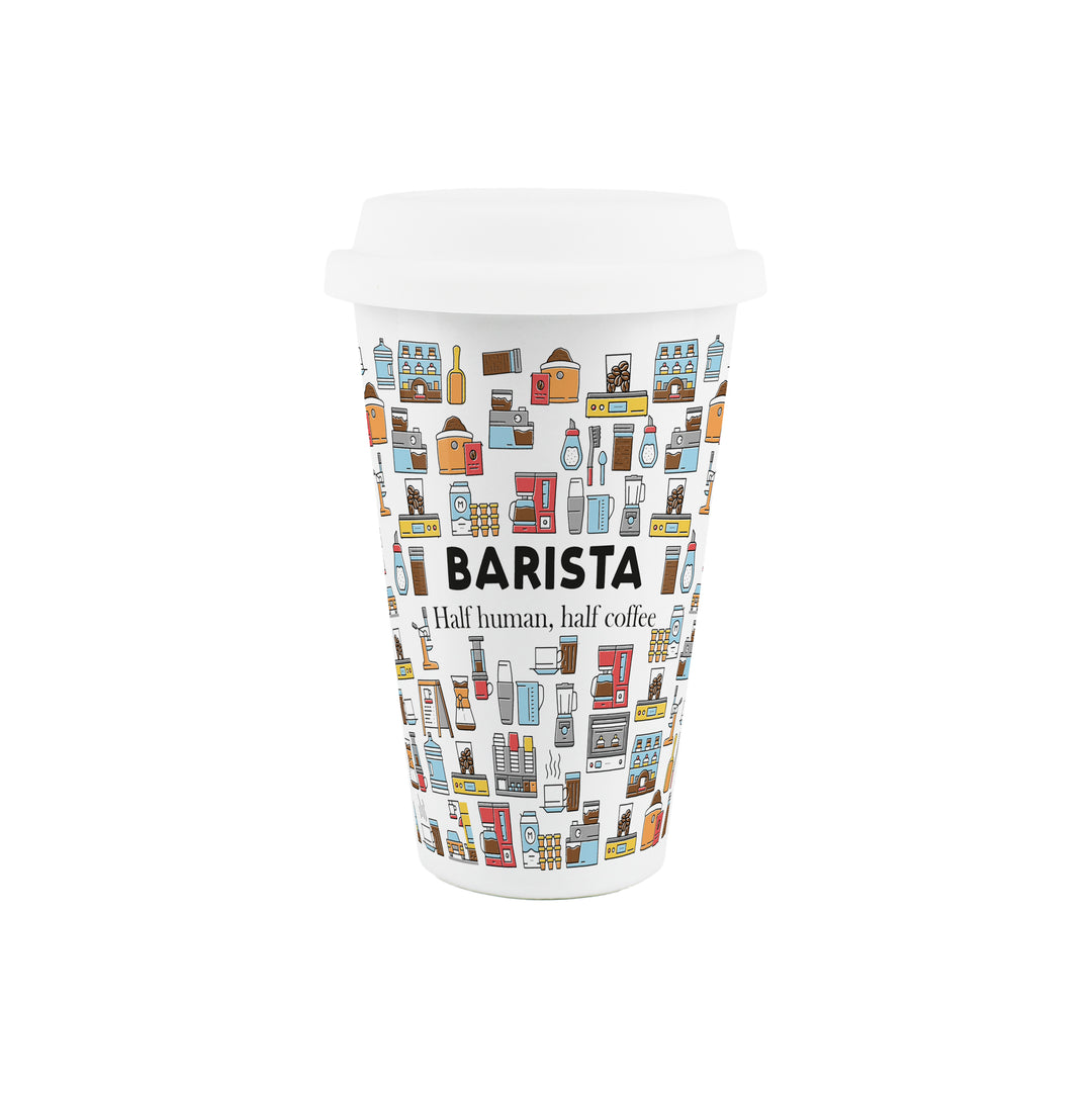 Purely Home Barista Ceramic Travel Mug